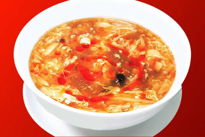 すっぱくて辛いスープ